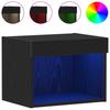 LED TV Cabinet Set in Black Oak Finish 40 x 30 x 30 cm