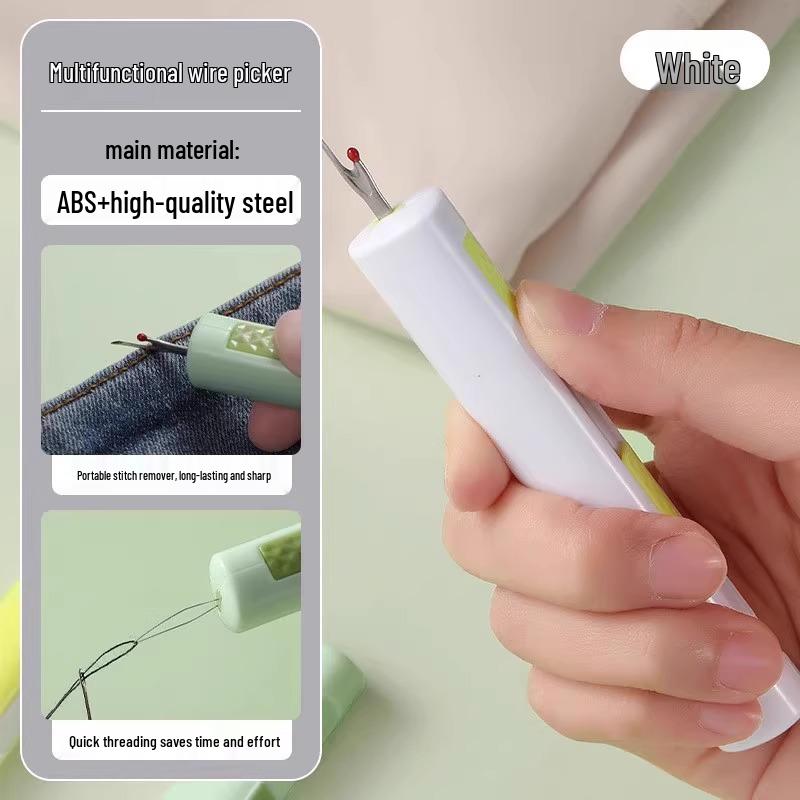 Two-in-One Seam Ripper & Needle Threader: Multifunctional Tool for Easy Sewing
