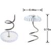 Bedskirt P,Spiral Push P,Clear Heads Twist P,100pcs(0.75inch) Upholstery Tacks, Headliner P for Slipcovers and Bedskirts (100PCS)