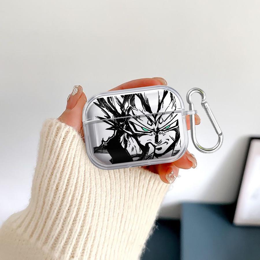 

Clear Earphone Cases Cover Case For Airpods Pro2 2 1 3 4 Pro3 Pro Dragons-Ball Gokus Vegeta Airpods 4