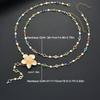 2 PCS Elegant Clavicle Chain Simple Colorful Rhinestones Necklace Flower-shaped Necklace  Gatherings