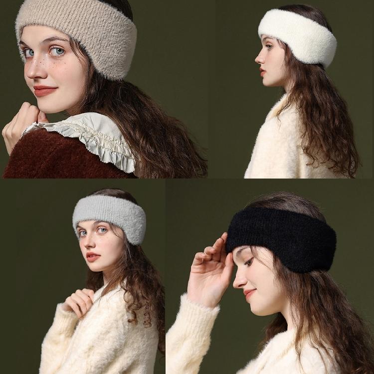Fashionable Headband Plush Ear Muffs for Halloween Party Keep Warm Outdoor