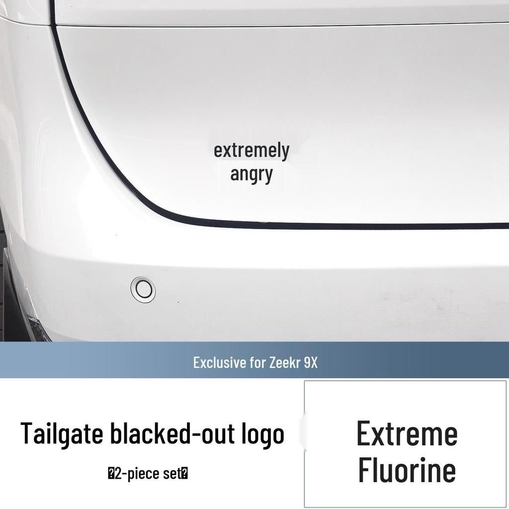Schwarze Zeekr 9X Front-/Heck-Logoabdeckung - Metallschutz & Dekorative Autozubehör