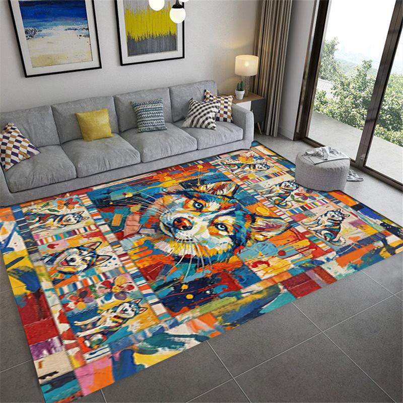 2025 New Husky Dog Carpet Rug for Living Room Bedroom Home Sofa Decoration,Kids play Non-slip Floor Mat61