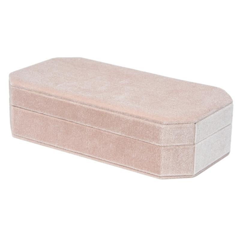 Rings Box Velvets Material Portable Jewelry Storage Box for Storage Display светло-розовый