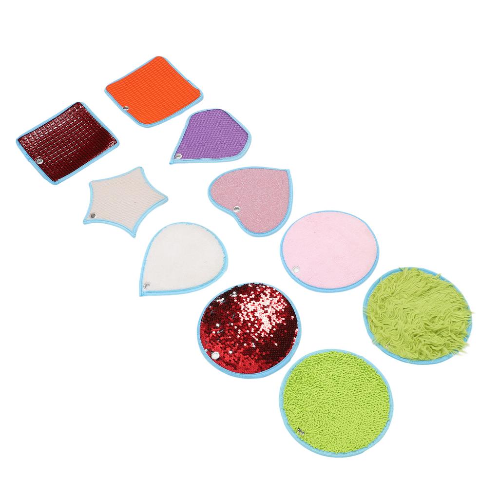 10pcs Felt Sensory Mat Multi Shape Textured Sensory Pad Sensory Floor Tile Educational Tactile Sensory Toy for Autism