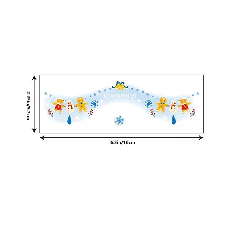 Cute Christmas Snowman Face Stickers Corner Of Eyes Temporary Body Art Tattoos Self Adhesive Sweet Colorful Party Accessories