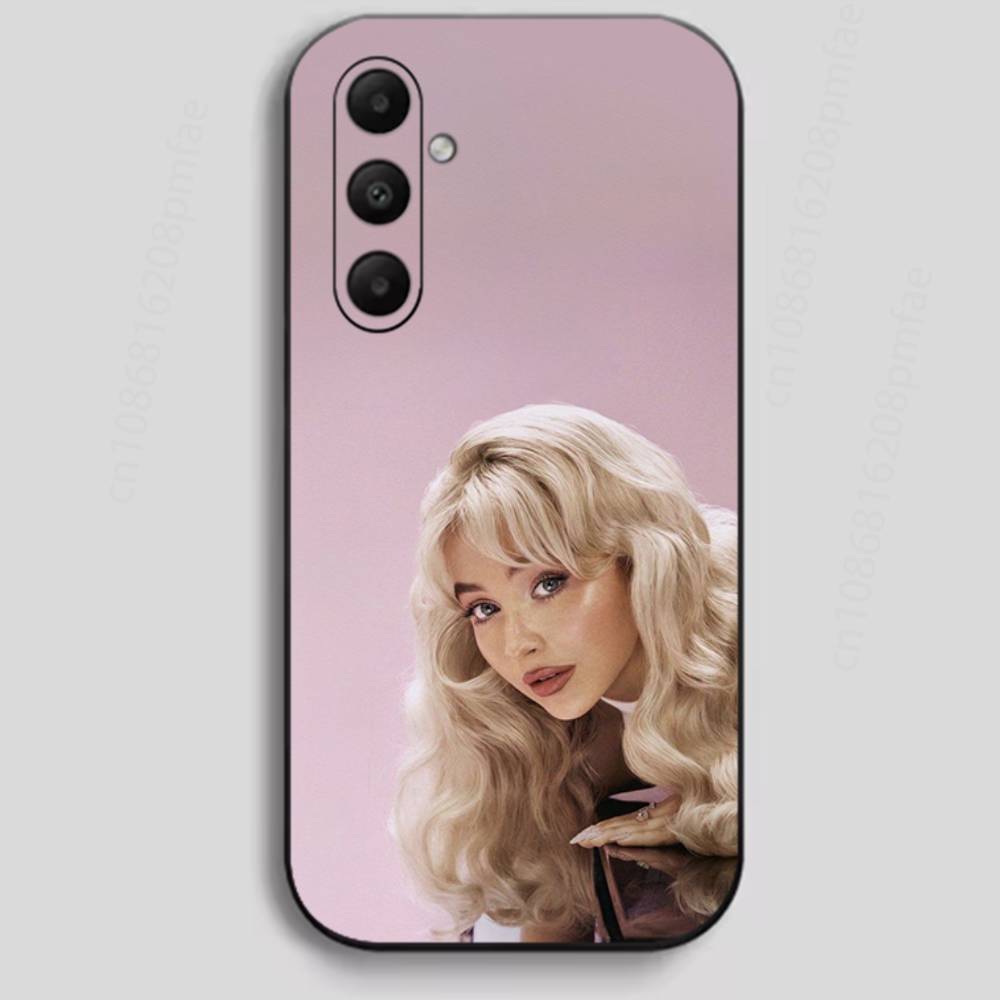 Singer S-Sabrina Carpenter Handyhülle für Samsung Galaxy A13,21s,22,31,32,40,52,71,A91 Weiche Schwarze Hülle