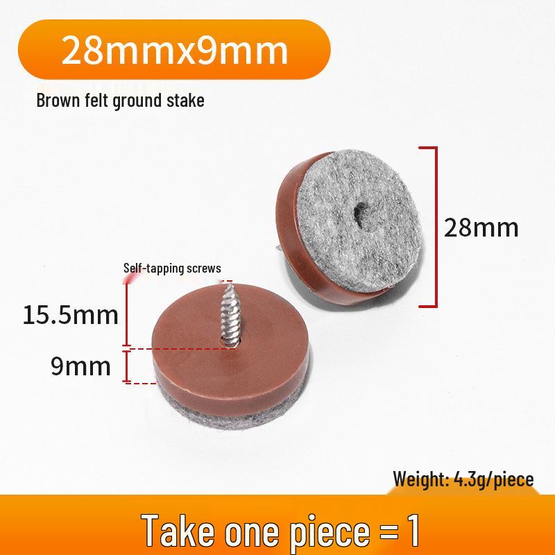 Thickened Silent Anti-slip Furniture Floor Pads: Moisture-proof Felt Nail Protectors for Tables, Chairs, Sofas, Cabinets.