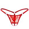 Mens Open Front Lace Thongs Low Rise Spaghetti Strap G-String See Through Lingerie Underwear Sissy Panties Penis Hole Underpant