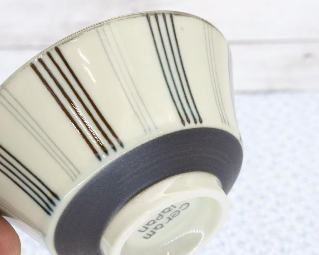 Castle Enterprises [Set of 10 11cm Rain-style Mino Ware Rice Bowls] - Monochrome Style - Casual and Makes Food Stand Out