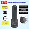 Professional T70 Hexagonal Key Socket with Ergonomic Handle Suitable for Automotive Secure Bolt Removal and Tight Space