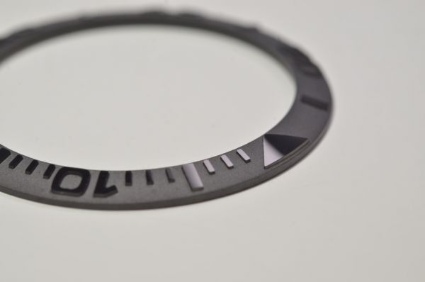 Aftermarket Bezel Gray x YM for Seiko Black Boy SKX007 SRPD SBSA 6309 [SEIKO Part] Insert, Slope, Ceramic, Black, Type