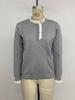 2025 Sweet Retro Women's Lace Patchwork Gray Sweater for Autumn/Winter