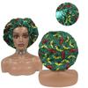 Double Layer Satin Bonnet Pattern Custom Bonnets Silk logo Woman Sleeping Hair Bonnet