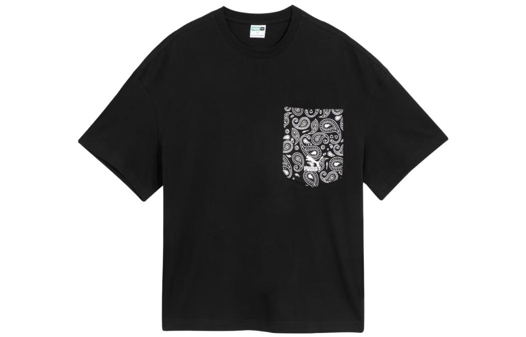 PUMA Set-in Sleeve T-Shirt Unisex Black 539502-01 M