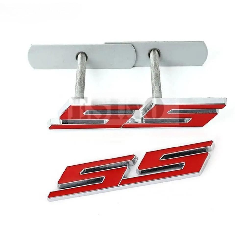 1Pc New SS Car Styling 3D Metal Chrome Zinc Alloy Emblem Car Body SS Front Grill Badge Sticker Decal for Camaro SS