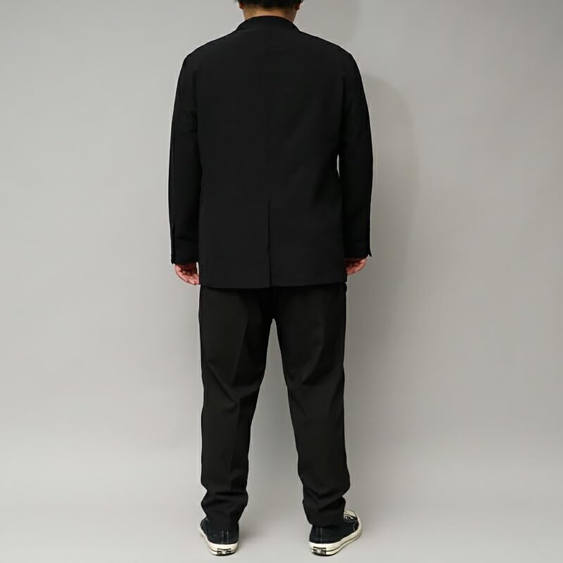 Tailored Jacket Large Size 5L 4L 3L 2L Casual Suit Specialty Comfortable Iwasho 3L Black [Samdiff] Men's [Stretch Material] (01)