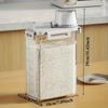 Family Airtight Storage Container for Grains, Nuts, Flour, and Rice - Kitchen Organizer and Pantry Accessory with Lid, Leak-Proof Food Storage Box