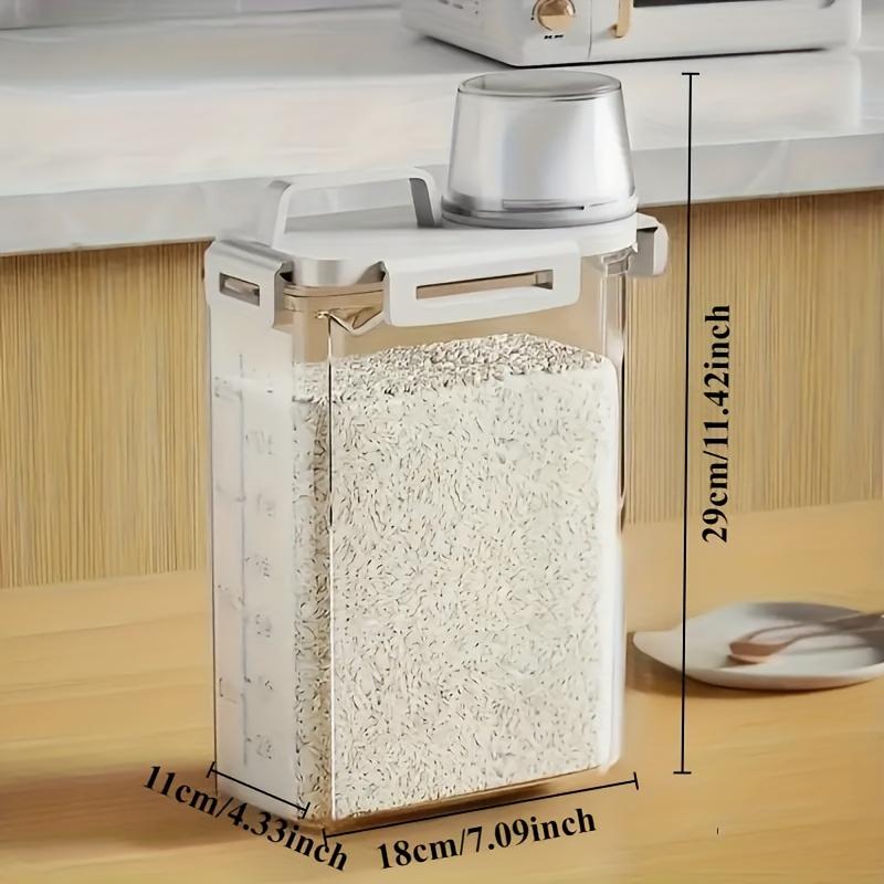 Family Airtight Storage Container for Grains, Nuts, Flour, and Rice - Kitchen Organizer and Pantry Accessory with Lid, Leak-Proof Food Storage Box