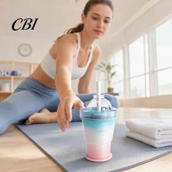 Tazza in Silicone Pieghevole da Hockey su Ghiaccio, con Cannuccia e Coperchio, Contenitore Portatile a Prova di Perdite per Bevande, Grado Alimentare, Estiva, per Bevande Fredde, Succhi, Whiskey