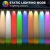 Solar Fence Lights Outdoor,9 Colors RGB Solar Lights for Fence Color Changing Deck Lights for Outside 11 Lighting Modes Waterproof Solar Wall Light