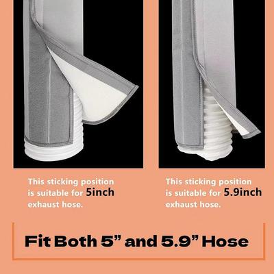 Portable Ac Hose Insulation Sleeve Air Conditioner Hose Cover Wrap With 3 Adjustable Buckle Straps Home Appliances Parts