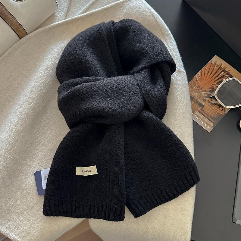 18-color scarf women's winter high-end soft waxy season warm thickened knitted wool couple scarf Korean