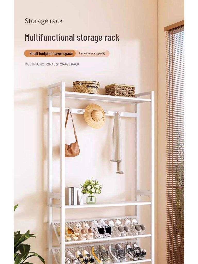 Compact Shoe & Clothes Rack for Dorm or Rental Spaces - Multi-Layer Narrow Design