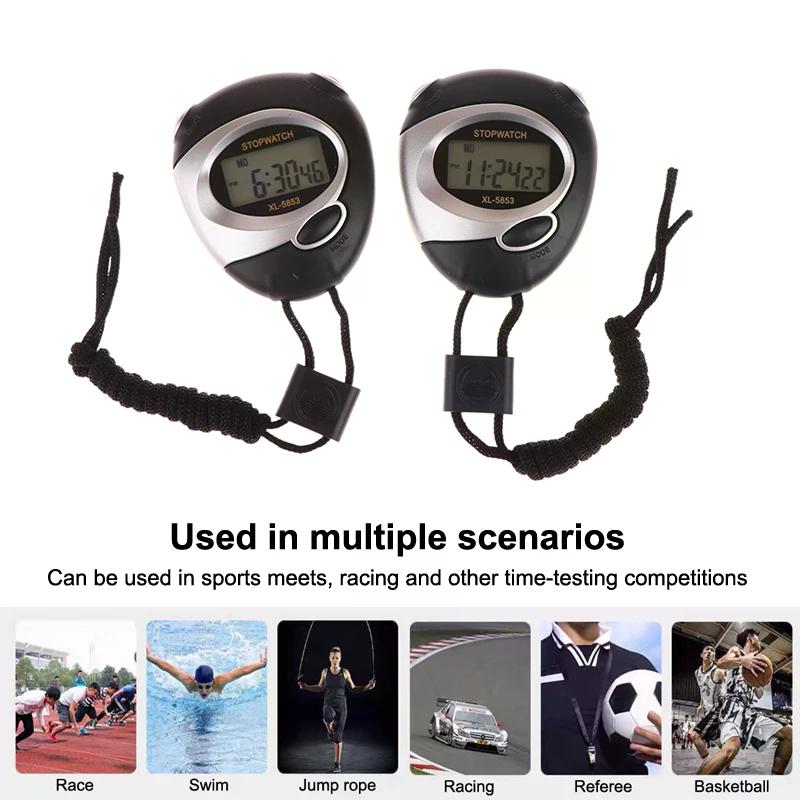 Handheld Sport Stopwatch Counter Waterproof Digitale Display LCD Chronometer Fitness Timer For Swimming Running Sport Training