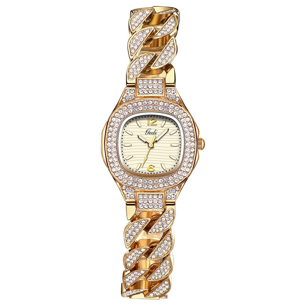 Light Luxury Exquisite Full Diamond Bracelet Watch Women'S Fashion Trend Shiny Gypsophila Personality Quartz Watch