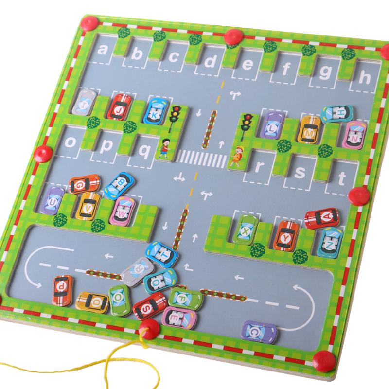 

Magnetic Alphabet Maze Board, Learning Toys & Color Sorting Toys Alphabet Color Puzzles For Kids ABC Alphabet Magnets Fine Motor