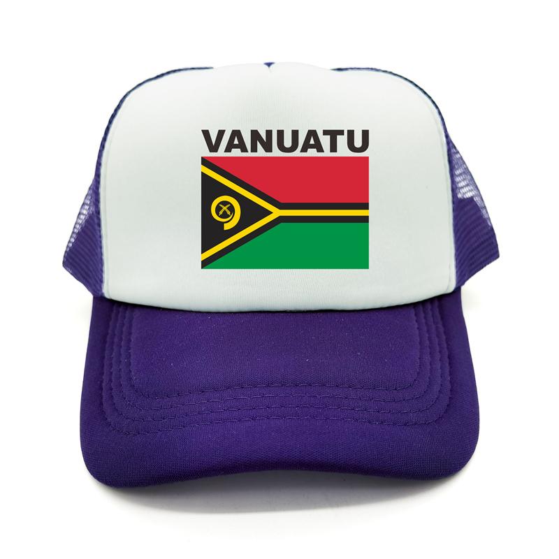 Vanuatu Trucker Cap Summer Unisex Cool Country Flag Hat Baseball Caps Unisex Outdoor Mesh Net Caps