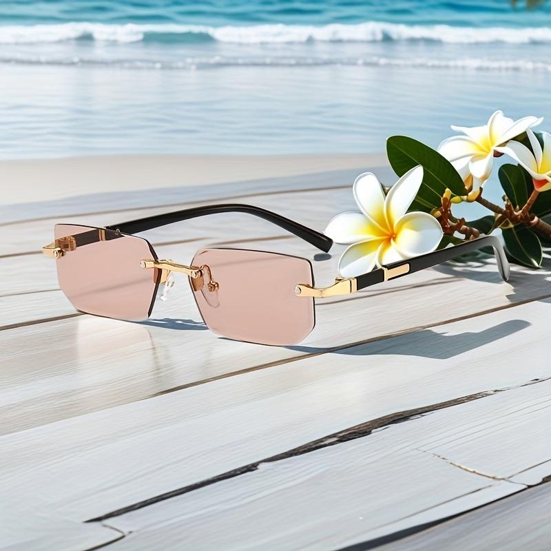 1pc Frameless Blue Light Blocking Glasses for Men & Women Perfect for Driving Parties Holidays