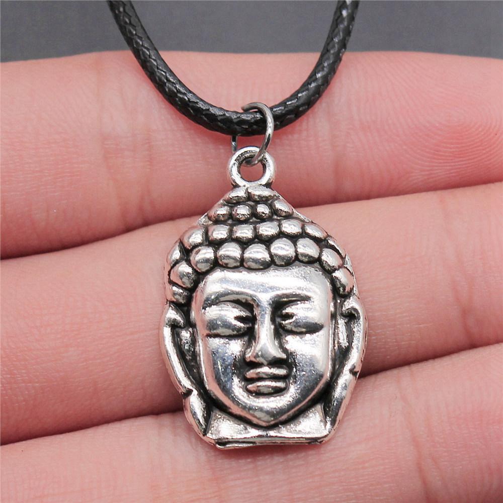 45cm Necklace Leather Chain Big Chief Pharaoh Buddhism Minimalist Jewelry Components QN015