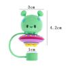 1Pc Silikon Abdichtung Stroh Stecker Wiederverwendbare Trinken Staub Kappe Cartoon Stecker Tipps Abdeckung Anzug Küche Tasse Diy Zubehör