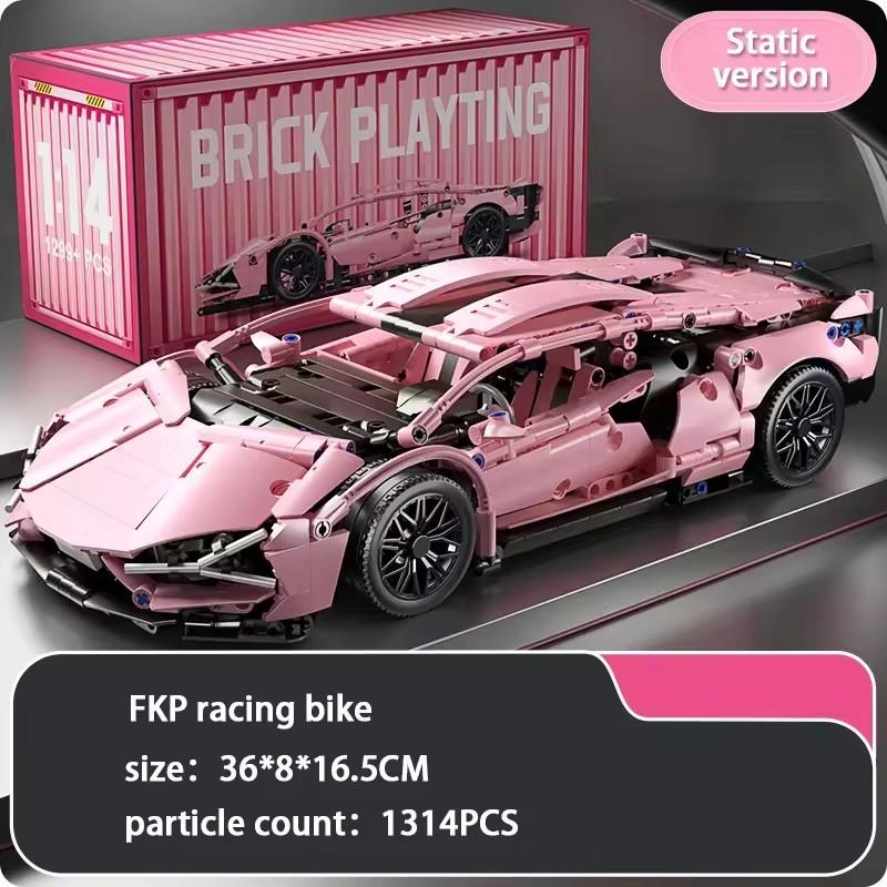 Technical Super Racing Car Building Blocks for Adults, Famous Sports Car Model Bricks, Assembly Toys, Holiday Gift, MOC