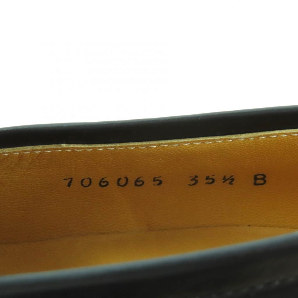 Tolle HERMES Slipper schwarzes Leder Damen 35.5 Gebraucht