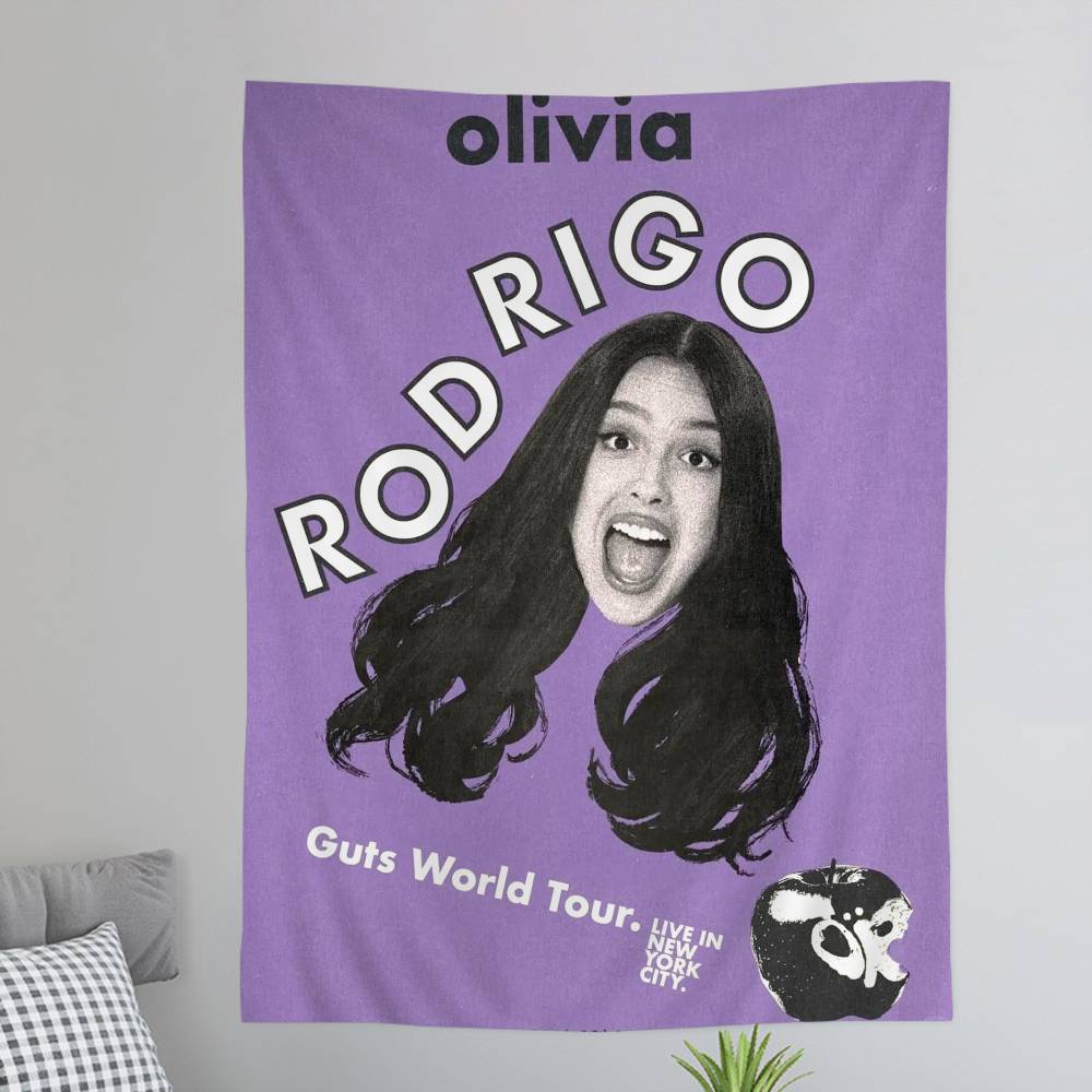 Singer OOlivia RRodrigo DIY Wall Tapestry Hanging Tarot Hippie Wall Rugs Dorm INS Home Decor