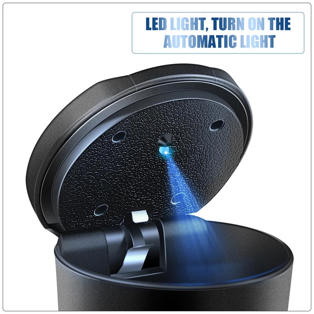 2025 Hot Car Cigarette Ashtray Cup Portable LED Smoke Car Ashtray Smoke For Volkswagen VW R GTI Jetta Golf Passat Polo Touareg T