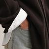 Less 2025 Autumn H-line Long Sleeve Wool Coat