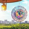 Vibrant 10-inch Hummingbird Wind Spinner – 3D Metal Kinetic Sculpture with 360° Rotating Hook, Floral & Bird Design – Outdoor/Indoor Garden Decor,