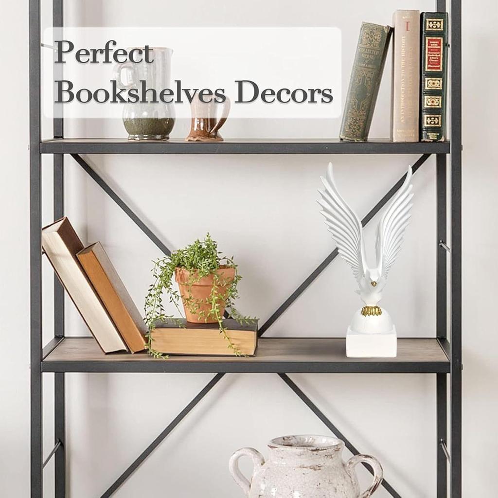 Adlerstatue für Heimdekoration - Ästhetische Heimdekorationsartikel - Prunkstück für Heimdekoration - Dekorative Skulptur für Heimdekoration & Bürodekoration - 6X6X25 CM