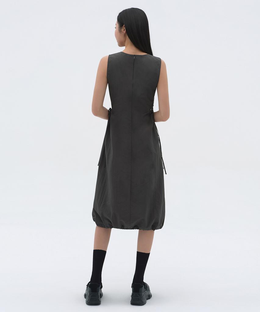 Musinsa Standard Woman Women'S Nylon Cutout Long Dress [Dark Grey]