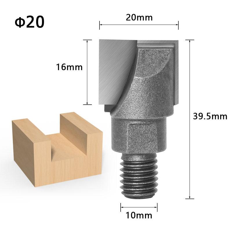 1PC 10MM Shank CNC Cleaning Bottom Router Bit Woodworking Tools 2 Screw Thread Cutter Lock Milling Cutter