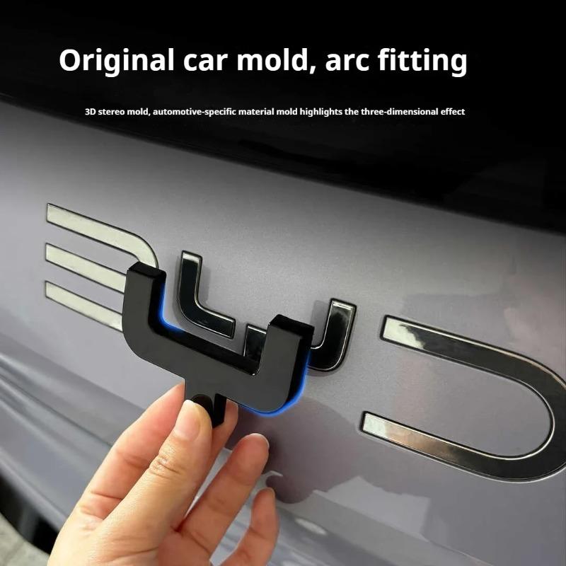 For BYD Sealion 7 EV Car Black Front Emblem Black Warrior Rear Badge Modification Covering Styles Tail Logo Blackout Car Badge
