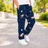 Boys' Fashion Print Cargo Pants with and Pockets for Casual Wear