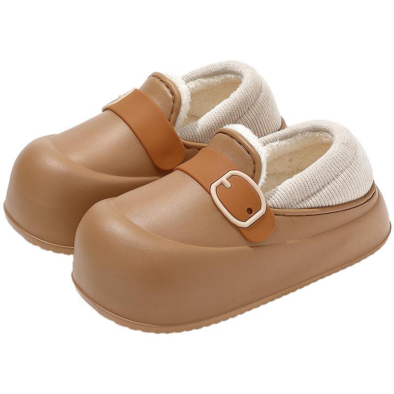 EVA waterproof cotton slippers winter indoor home household plush warm bedroom plush cotton shoes