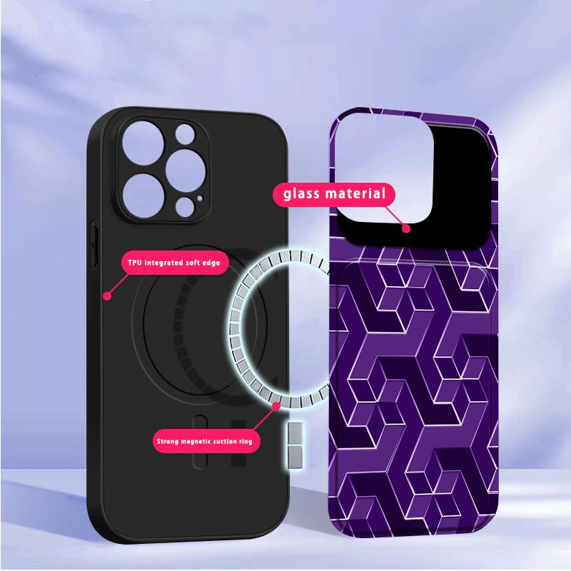 Abstract geometric grid For Samsung Galaxy S26 Ultra S20 FE S21 S22+ S23 Plus S24 Ultra 25 Edge For Magsafe Glass Phone Casee