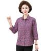 Hodo Mid-Aged Women's Floral 3/4 Sleeve Cardigan Top